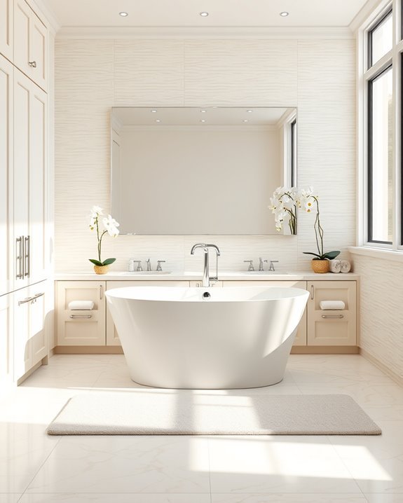 elegant soft ivory bathroom
