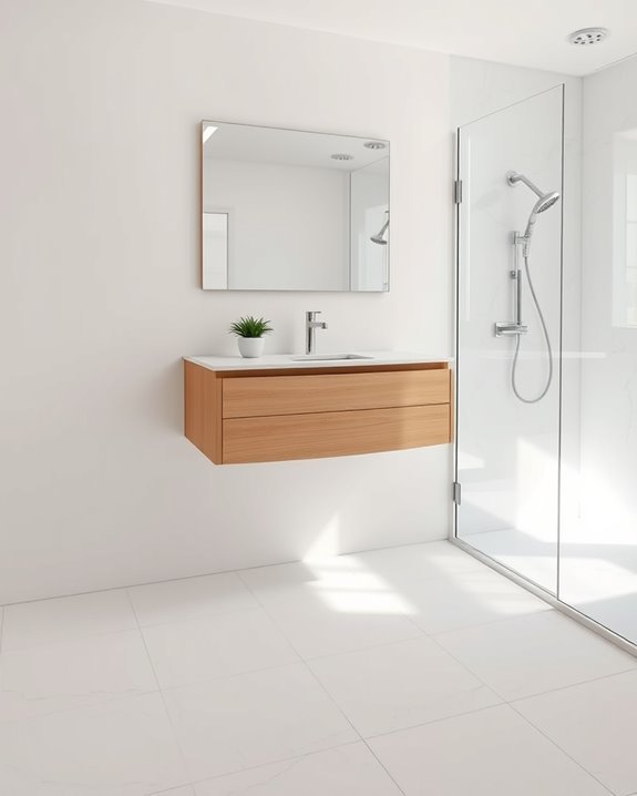 elegant space saving bathroom design