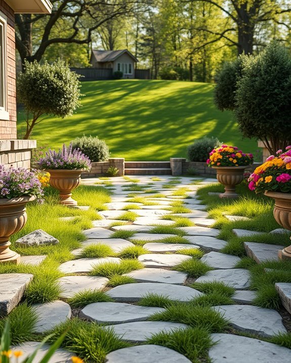 elegant stone pathway designs