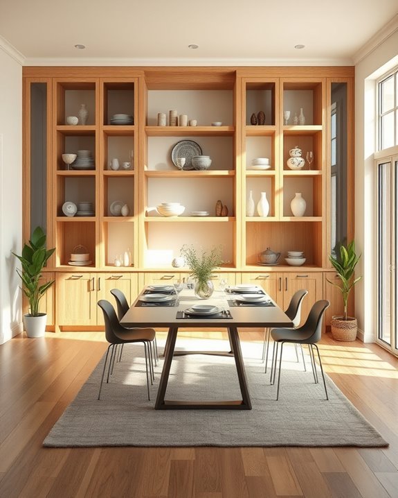 elegant storage with visibility