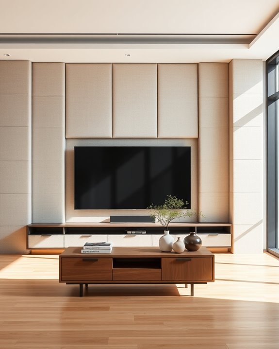 elegant textured fabric panels