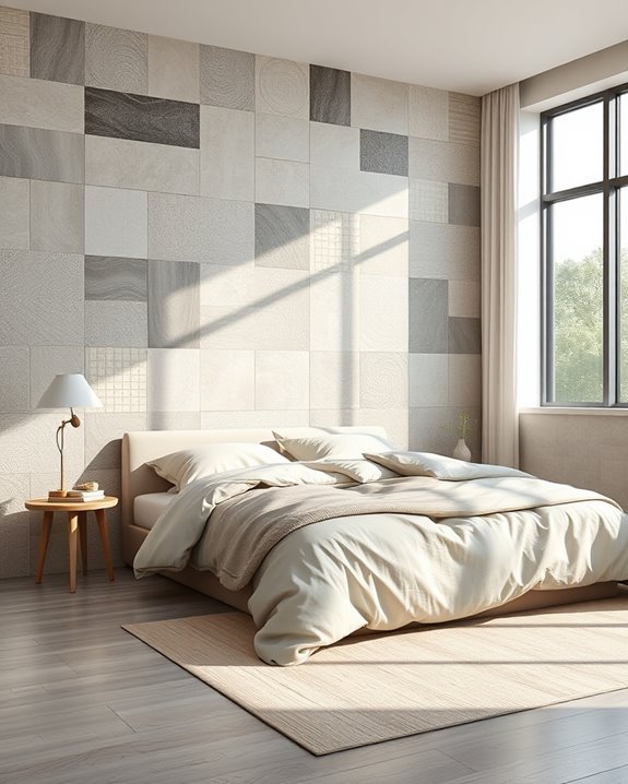 elegant textured fabric tiles