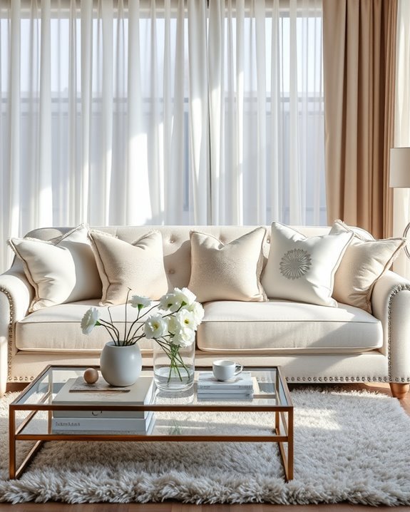 elegant textured throw pillows