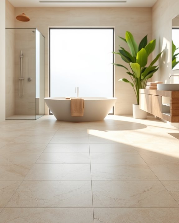 elegant travertine bathroom tiles