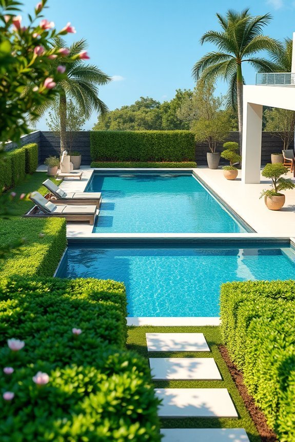 elegant tropical pool landscaping