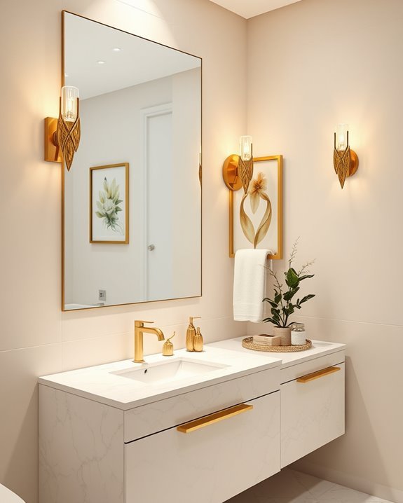 elegant unique gold sconces