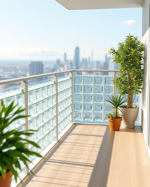 elegant unobstructed glass railings