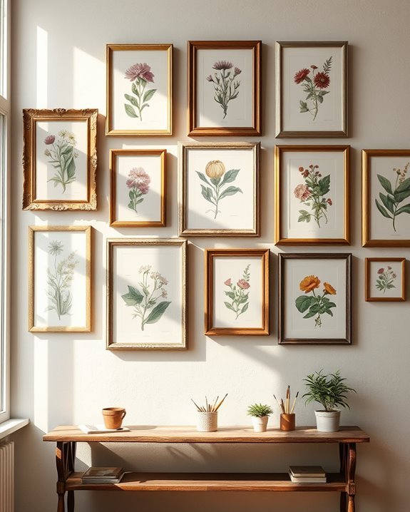 elegant vintage botanical prints