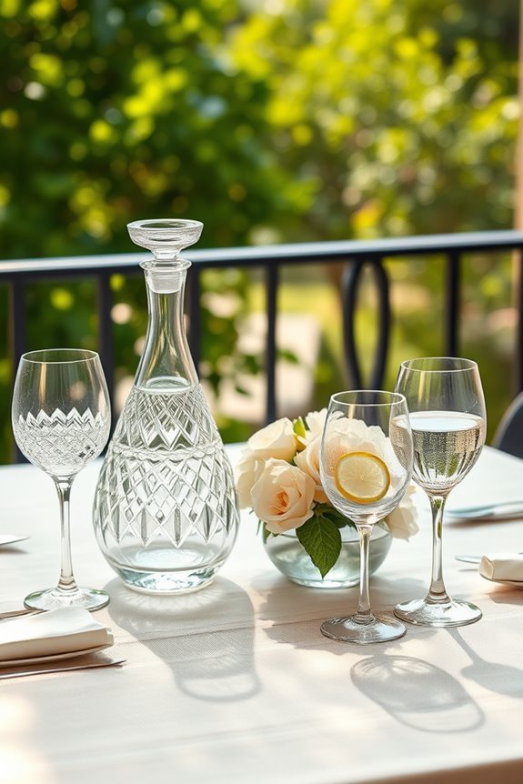 elegant vintage glassware selection