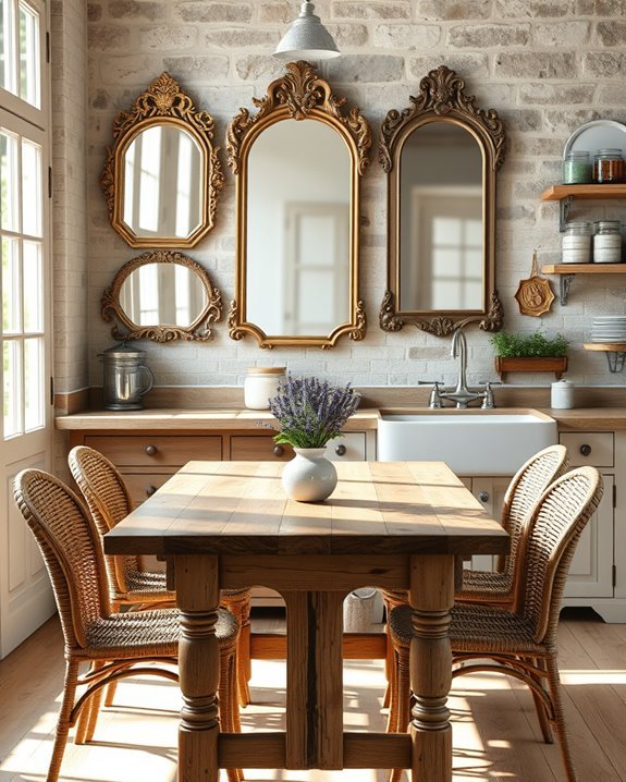 elegant vintage kitchen reflections