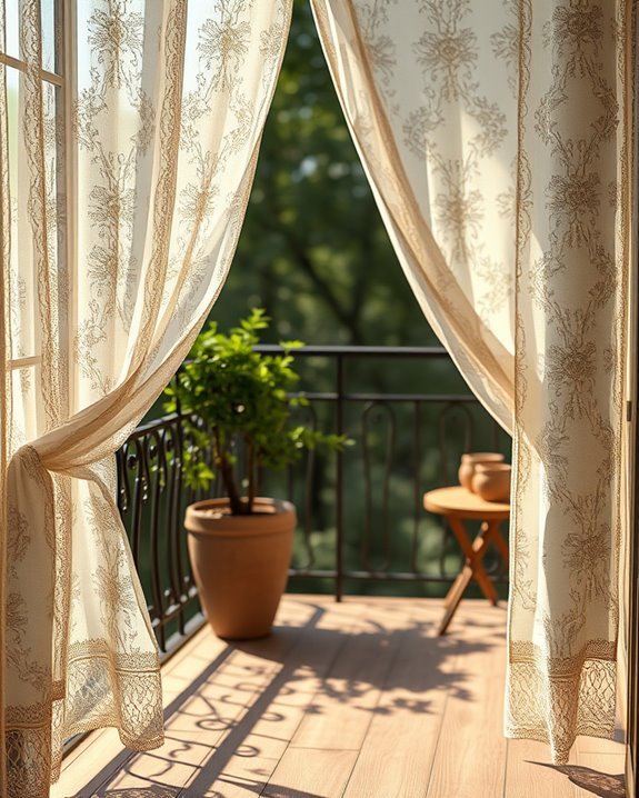 elegant vintage lace curtains