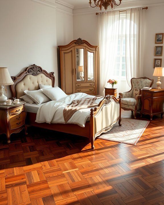 elegant vintage parquet flooring
