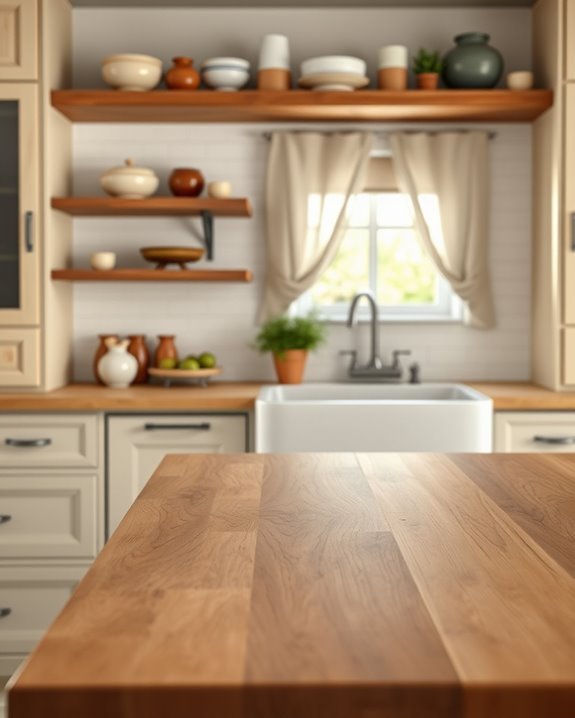 elegant warm butcher block