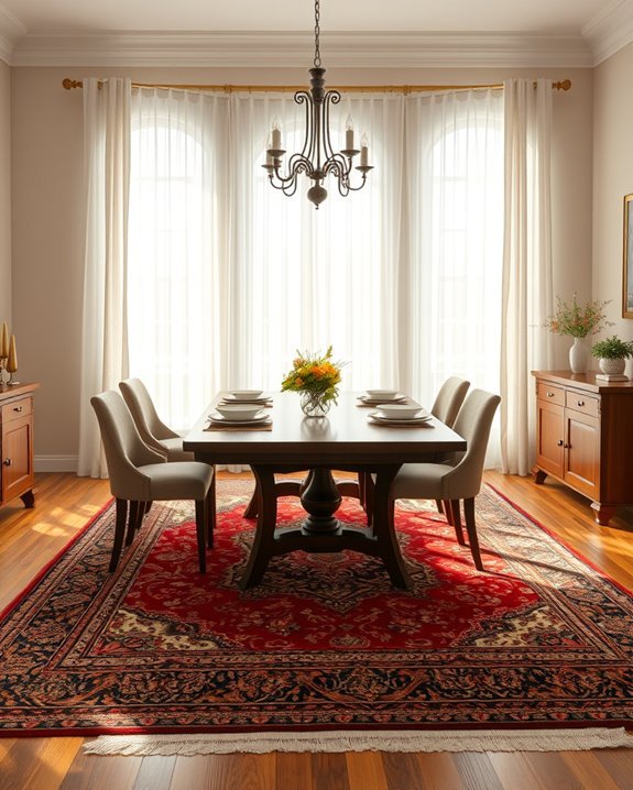 elegant warmth in dining