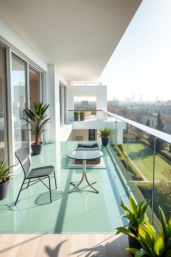 elevate balcony with glass