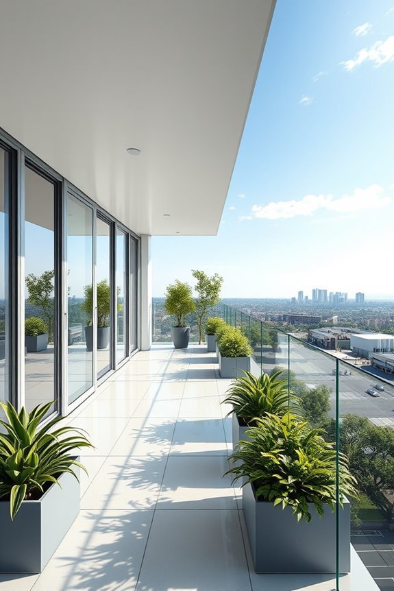 elevate balcony with glass