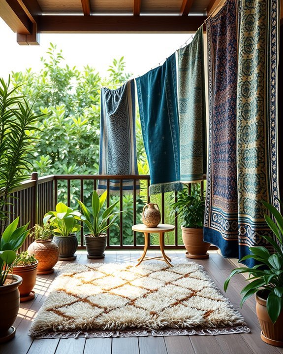 elevate balcony with tapestries