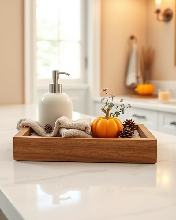 elevate bathroom fall decor