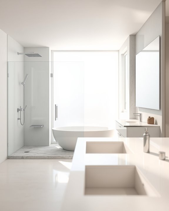 elevate bathroom with glass