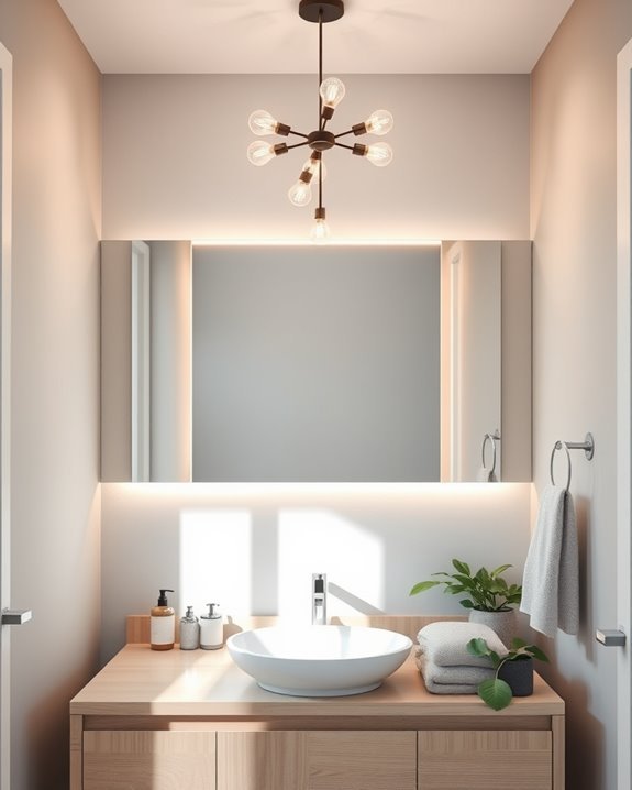 elevate bathroom with lighting