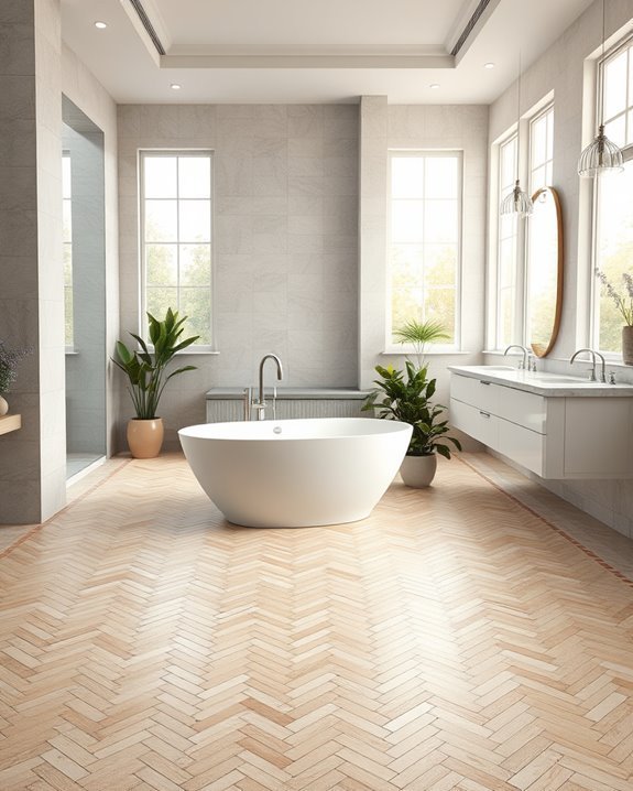 elevate bathroom with patterns
