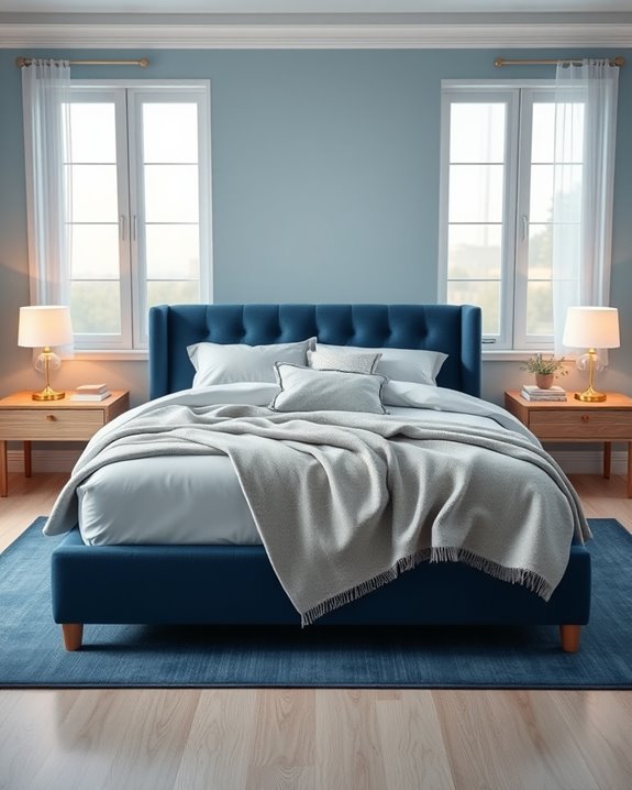 elevate bedroom with blue
