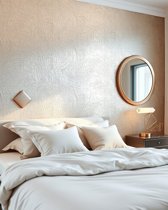 elevate bedroom with metallics