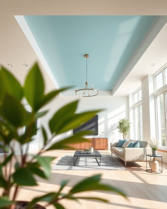 elevate ceilings with steel blue