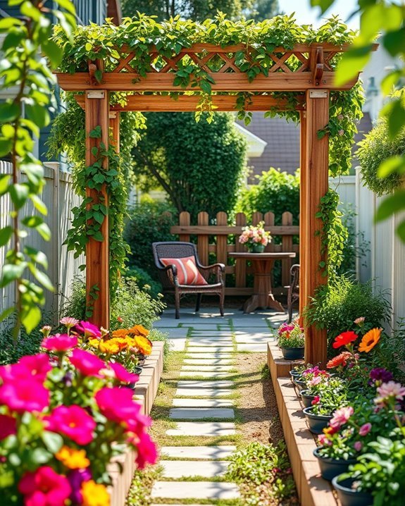 elevate garden with trellis