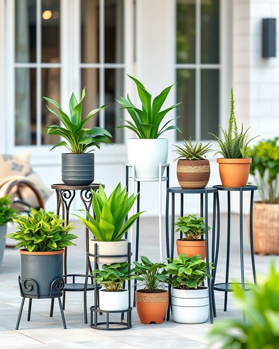 elevate outdoor greenery display