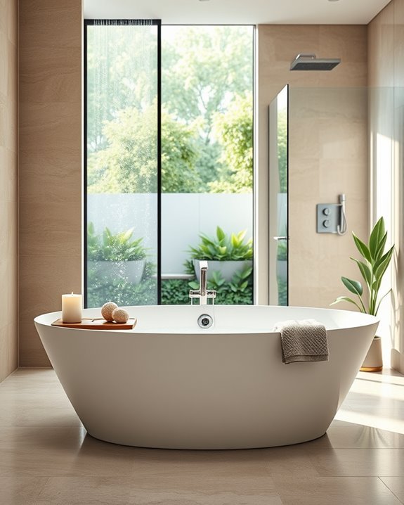 elevated bathing with privacy