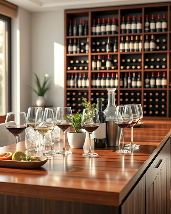 elevated buffet beverage stations