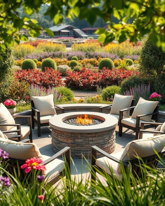 elevated fire pit gatherings
