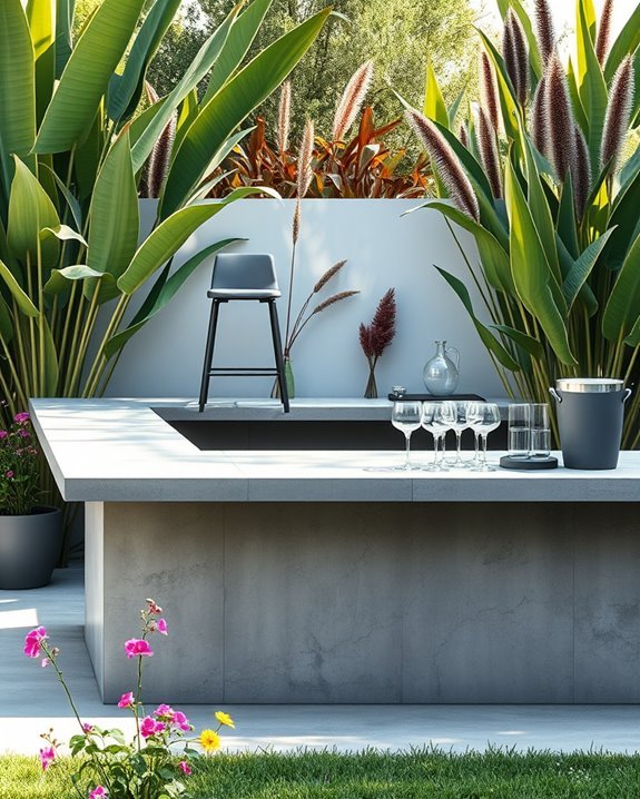 elevated multi level outdoor bar