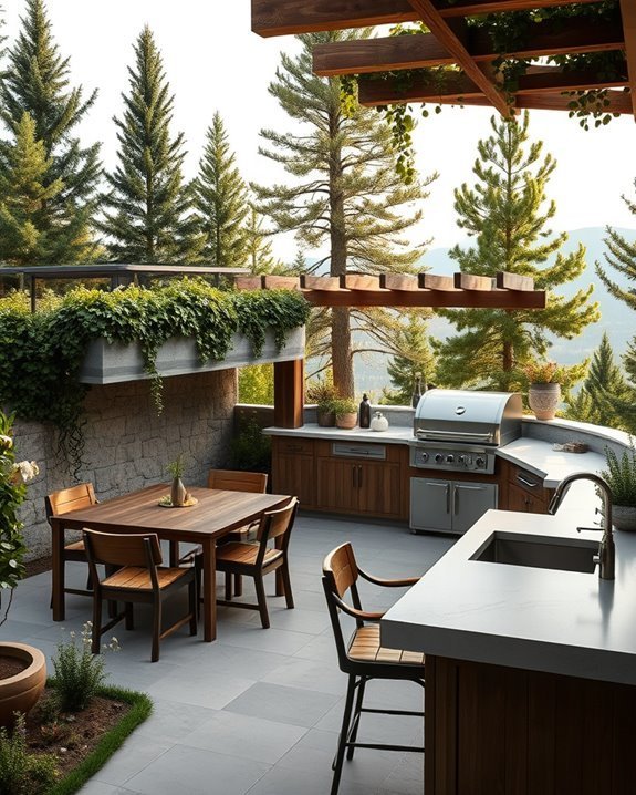elevated outdoor entertaining zones