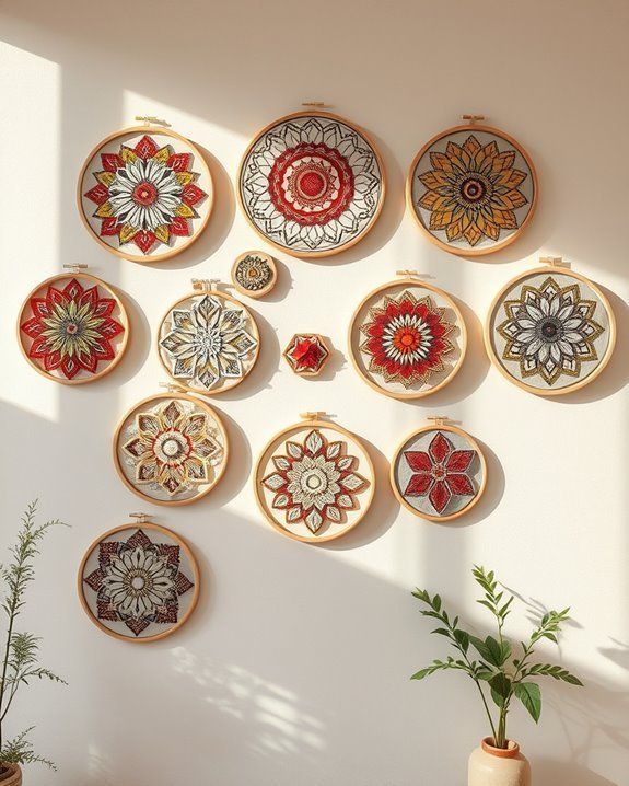 embroidered wall art charm