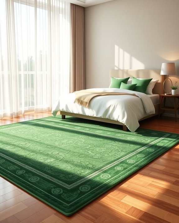 emerald green bedroom comfort