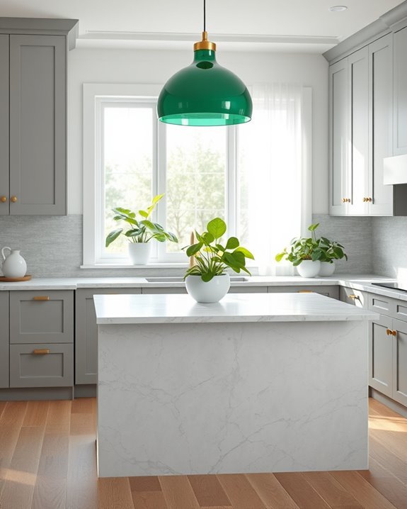 emerald green lighting elegance