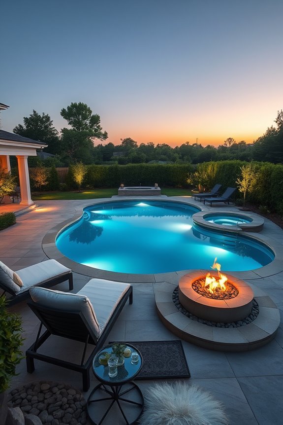 enchanted pool lighting ambiance