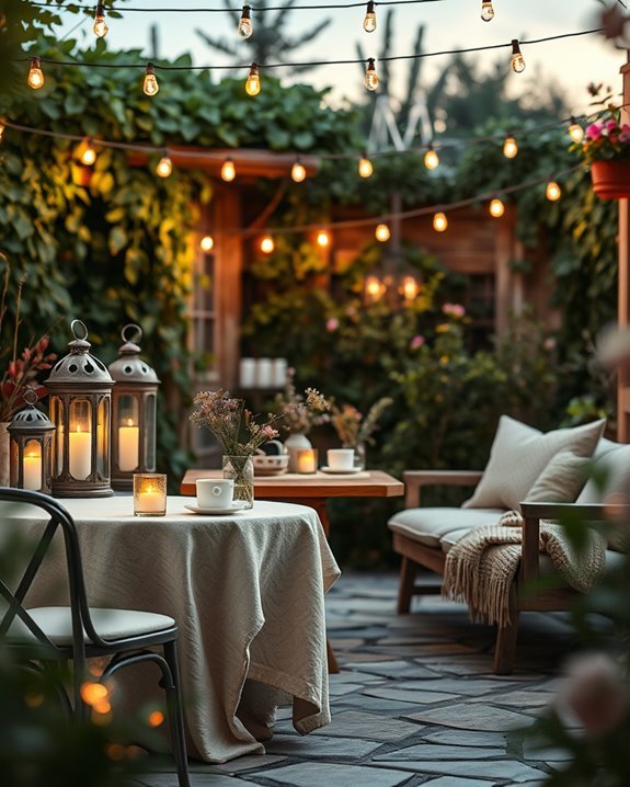 enchanting backyard lantern lighting