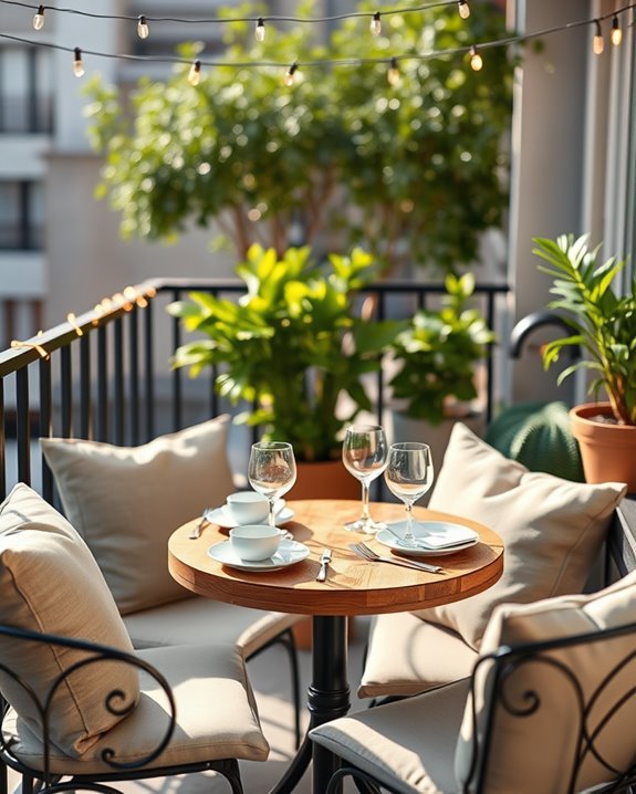 enchanting balcony dining atmosphere