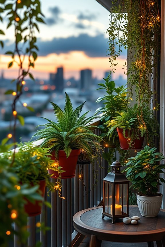 enchanting balcony fairy lights