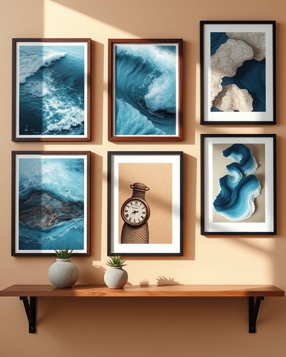 enchanting blue and brown prints