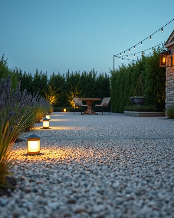 enchanting evening patio lighting