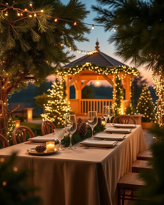 enchanting festive ambiance created