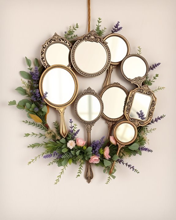 enchanting hand mirror wreaths