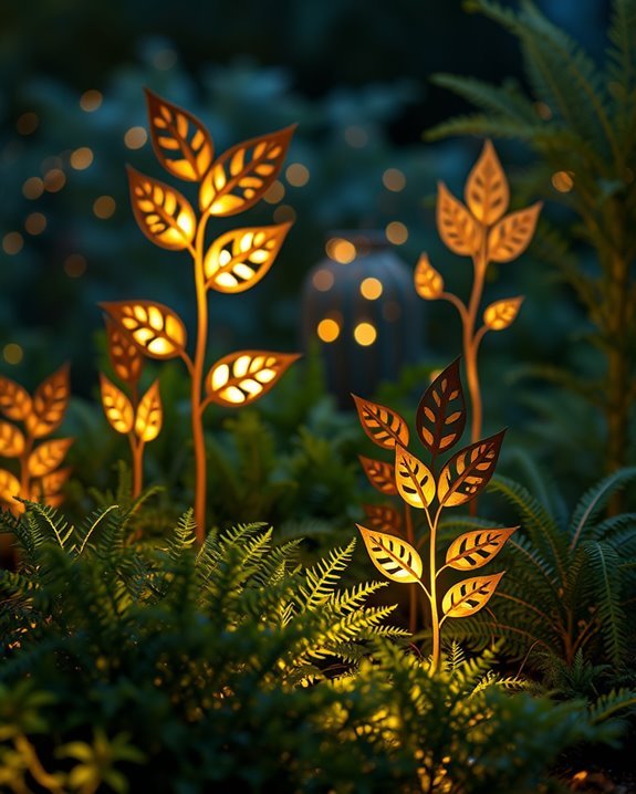 enchanting illuminated garden sculptures