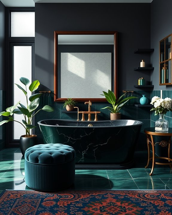 enchanting jewel tone bathroom