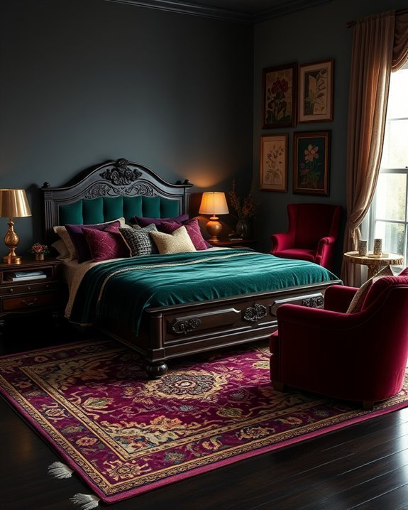 enchanting jewel tone bedroom