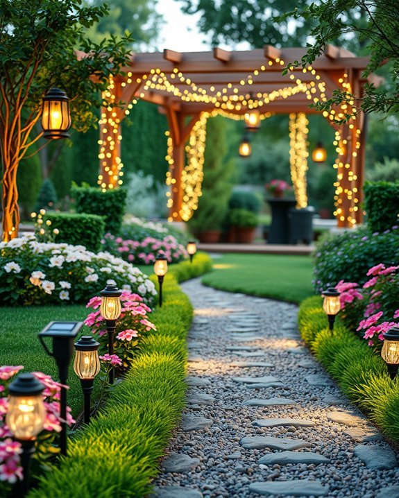 enchanting nighttime garden illumination
